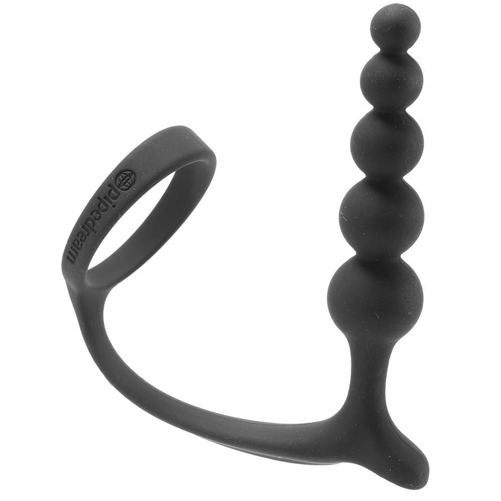 Anal Fantasy Ass-Gasm Beaded Cock Ring Plug in Black - Sex Toys Vancouver Same Day Delivery