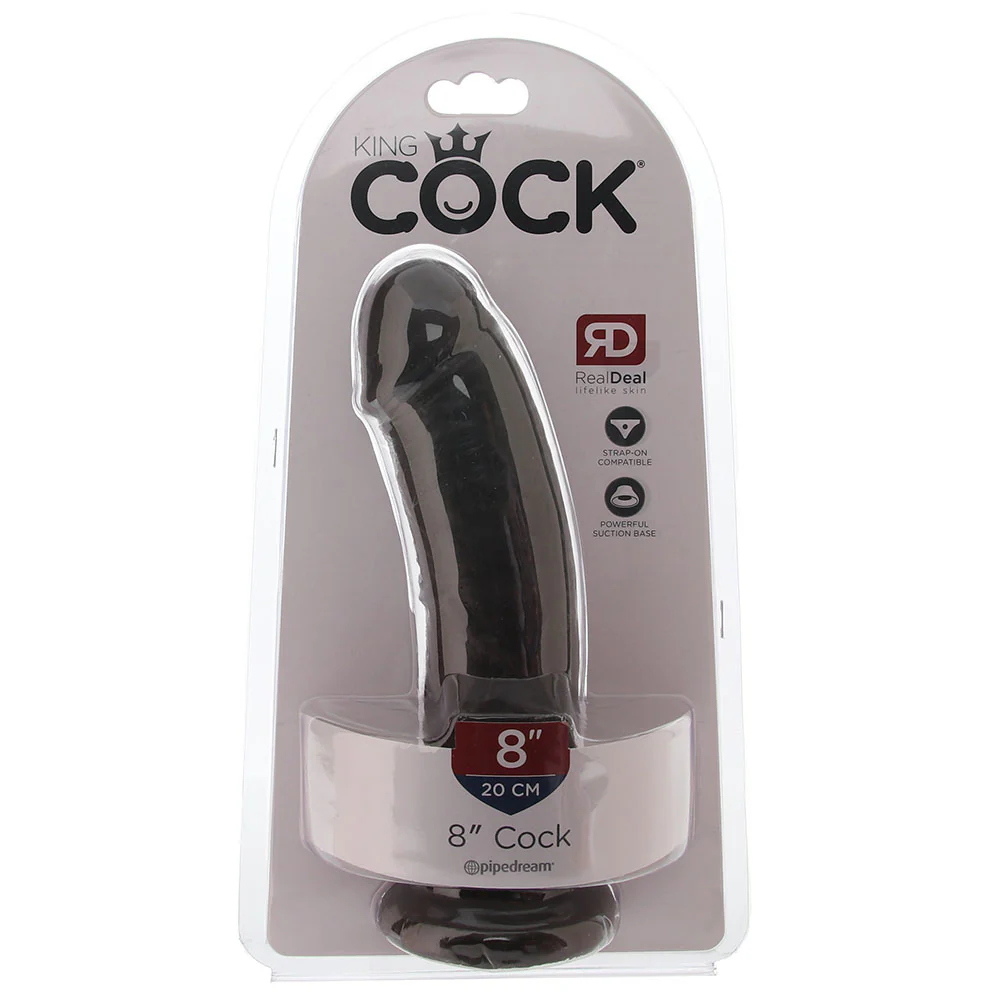 King Cock 8 Inch Dildo in Brown