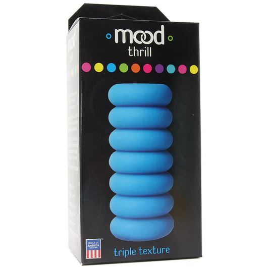 Mood Thrill Triple Texture Stroker in Blue