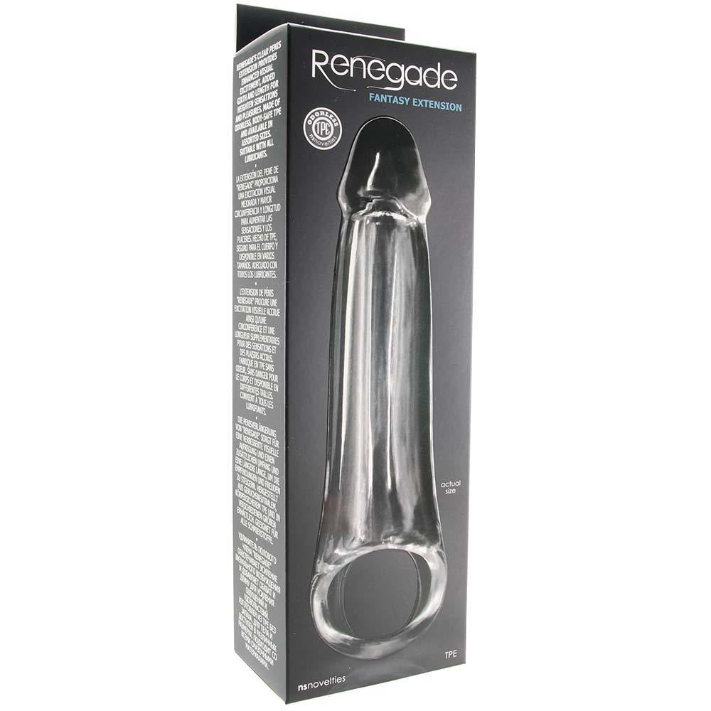 Renegade Large Fantasy Extension in Clear - Sex Toys Vancouver Same Day Delivery