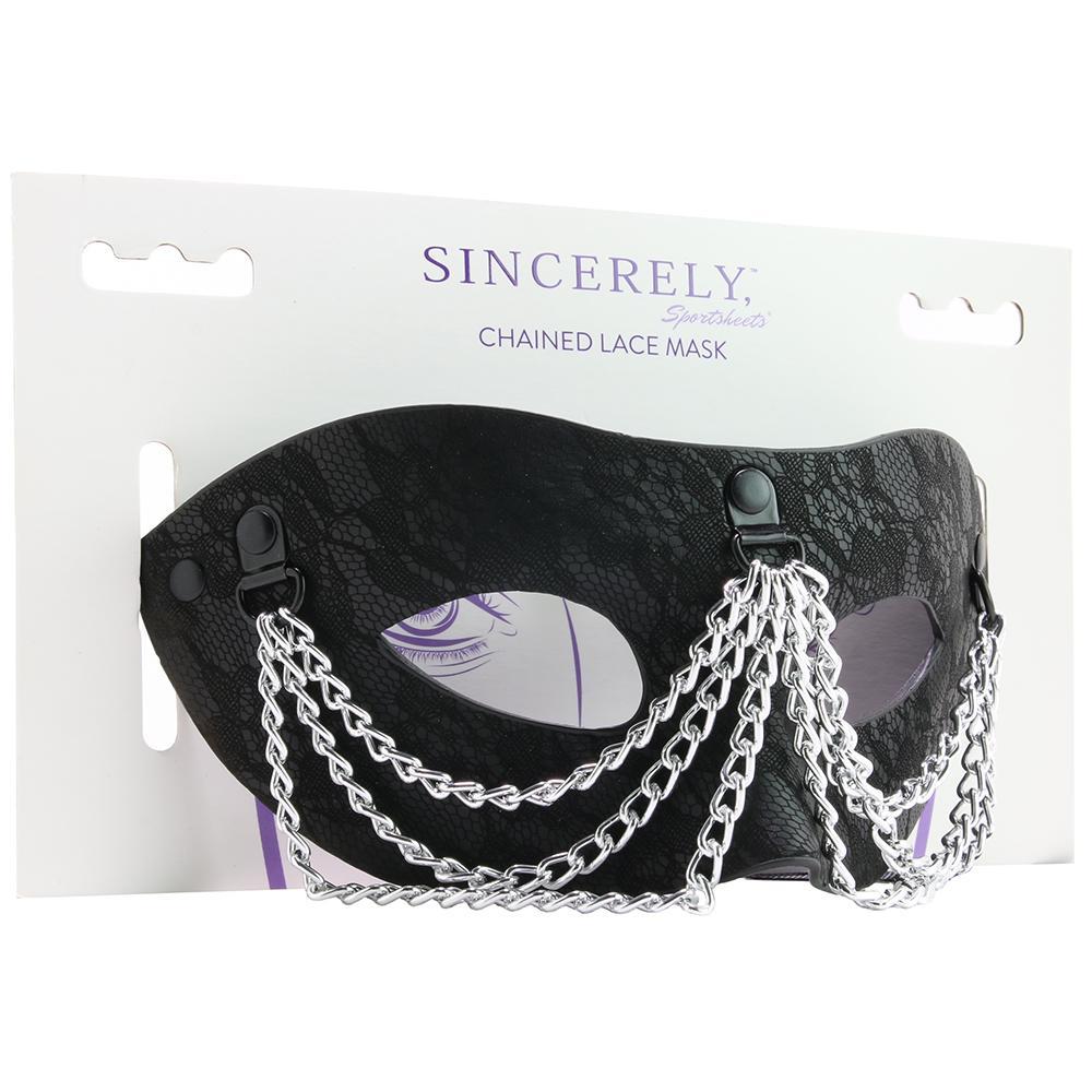 Sincerely Chained Lace Mask in Black - Sex Toys Vancouver Same Day Delivery