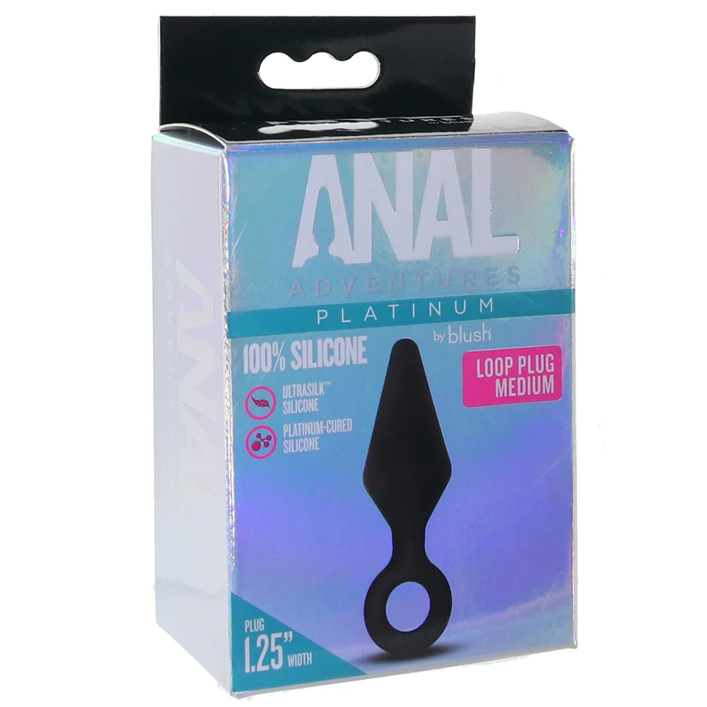 Anal Adventures Platinum Loop Plug in Medium