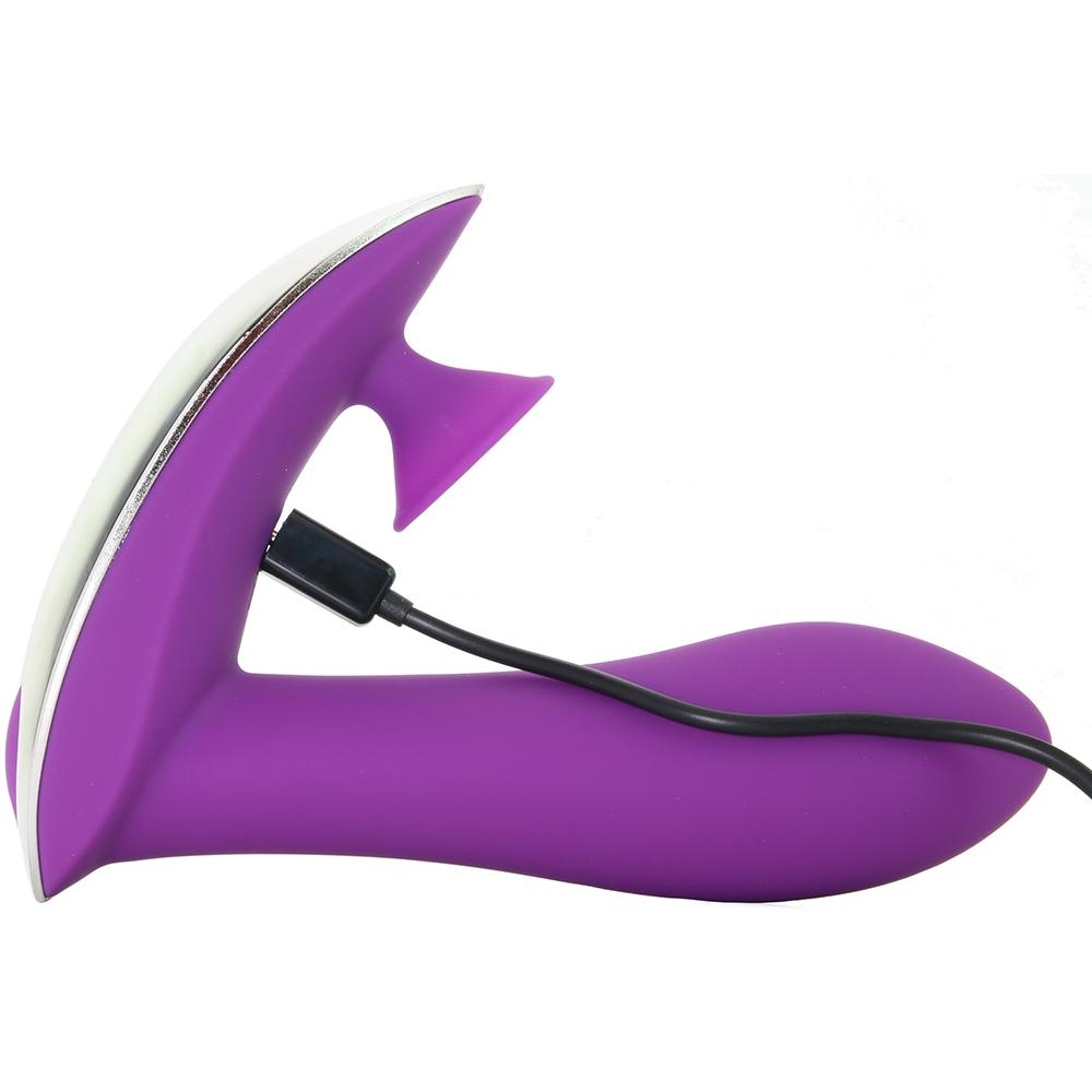 Infinitt Suction Massager Three Vibe in Purple - Sex Toys Vancouver Same Day Delivery